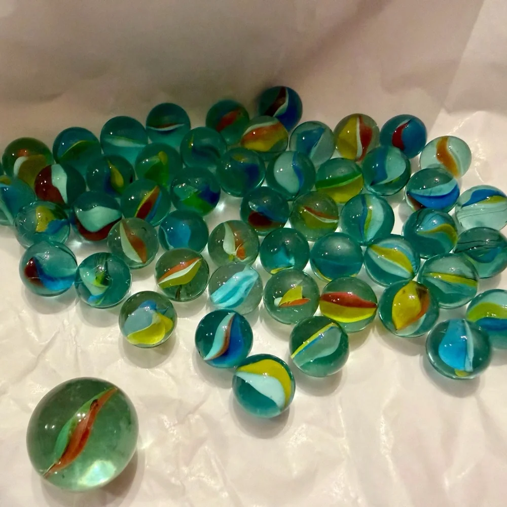 Vintage Tri Color Cat's Eye Marbles